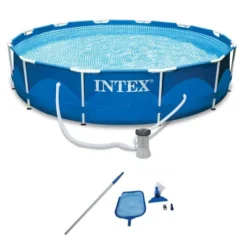 Intex 12' X 2.5' Round Pool W/ Filter Pump & Pool Cleaning Kit W/ Vacuum & Pole -Intex GUEST e09d9504 21e1 413b ac90 8b7b2f82f1b9