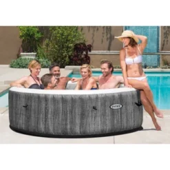 Intex 28441EP PureSpa Plus Inflatable Greywash Hot Tub Bubble Jet Spa + Intex 28520E Side Mounted Electronics Tray Accessory With LED Light Strip -Intex GUEST e29ba1a8 6139 4282 bcf6 70b744f2d403 1