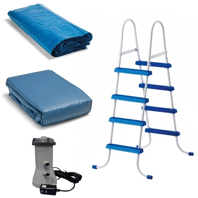 Intex Above Ground Swimming Pool, Ladder With Pump And 15’ Pool Debris Cover 5 Intex Above Ground Swimming Pool, Ladder With Pump And 15’ Pool Debris Cover - Image 5