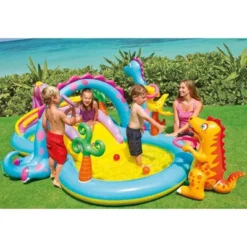Intex Dinoland Backyard Kiddie Inflatable Swimming Pool And Inflatable Ocean Play Center Pool With Slides, Water Sprayers, Toys, And Games -Intex GUEST e30e458f d525 4448 a883 46f3759fcbc7