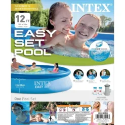 Intex 28131EH 12 Foot X 30 Inch Easy Set Above Ground Inflatable 4 Person Swimming Pool With 530 GPH Filter Pump For Children And Adults -Intex GUEST e421b085 0ce6 4087 8d17 0331d4f68773