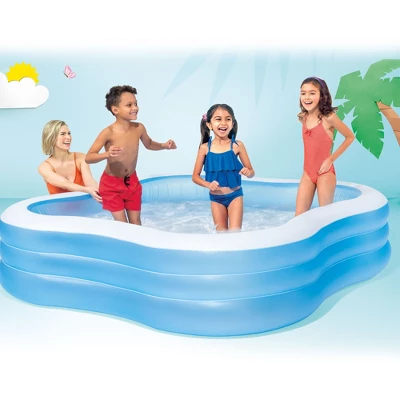 Intex Swim Center 90in X 90in X 2in Inflatable Play Kids Backyard Swimming Pool 2 Intex Swim Center 90in X 90in X 2in Inflatable Play Kids Backyard Swimming Pool - Image 2