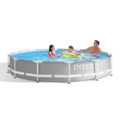 Intex 26711EH 12 Foot X 30 Inch Prism Frame Above Ground Swimming Pool With 530 GPH GCFI Filter Pump And Easy Set-Up And Fits Up To 6 People