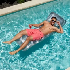 Intex 58894EP 18-Pocket French Mattress Suntanner Pool Lounger Float W/ Headrest -Intex GUEST ee914422 d60c 474a 8db8 d3e93111f50f