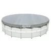 Intex 28041E UV Resistant Deluxe Debris Pool Cover For 18-Foot Intex Ultra Frame Round Above Ground Swimming Pools With Drain Holes, Gray
