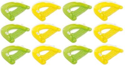 Intex Sit 'N Float Inflatable Lounges 60" X 39" Green & Yellow 12-Pack 1 Intex Sit 'N Float Inflatable Lounges 60" X 39" Green & Yellow 12-Pack