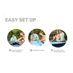 Intex Metal Frame 12 Foot X 30 Inch Round Above Ground Outdoor Backyard Swimming Pool With 530 GPH Filter Cartridge Pump, Navy -Intex GUEST f1b59e15 dbb1 40b9 8222 4d8e07254c3e