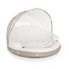 Intex Inflatable Canopy Island Float Lounge + AC Electric Air Pump W/ 3 Nozzles