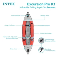 Intex Excursion Pro Inflatable Vinyl Kayak With 2 Oars And Pump -Intex GUEST fac92b33 92fd 4b09 b25b 0bd370505158