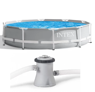 INTEX 10ft X 30in Prism Frame Pool Set With Filter Pump 1 INTEX 10ft X 30in Prism Frame Pool Set With Filter Pump
