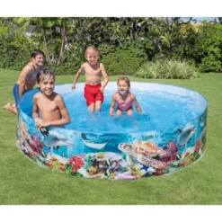 Intex 58472EP SnapSet Kiddie 8 X 8 Foot Instant Backyard Swimming Pool For Kids 3 Years Old And Up With Repair Patch, Deep Sea Blue (2 Pack) -Intex GUEST feb16173 5449 4465 828d 2811678eaa74